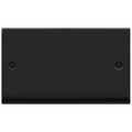 Click Deco Matt Black Double Blank Plate VPMB061