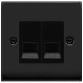 Click Deco Matt Black Double Master Telephone VPMB121MBK
