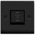 Click Deco Matt Black 10A Fan Isolator Switch VPMB520BK