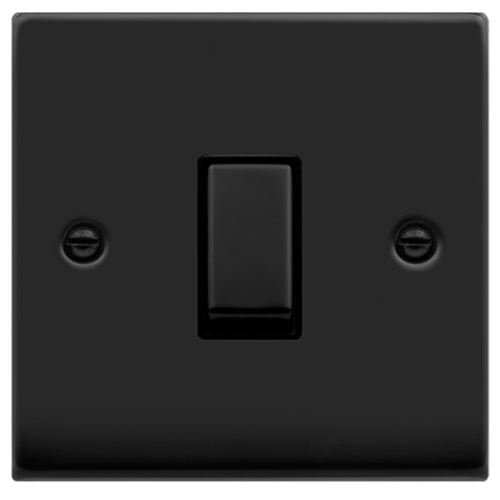 Click Deco Matt Black Intermediate Switch VPMB425BK | RS