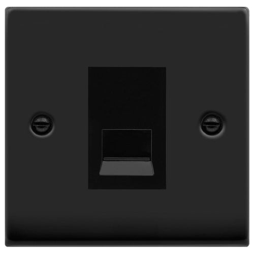 Click Deco Matt Black Master Telephone Socket VPMB120MBK