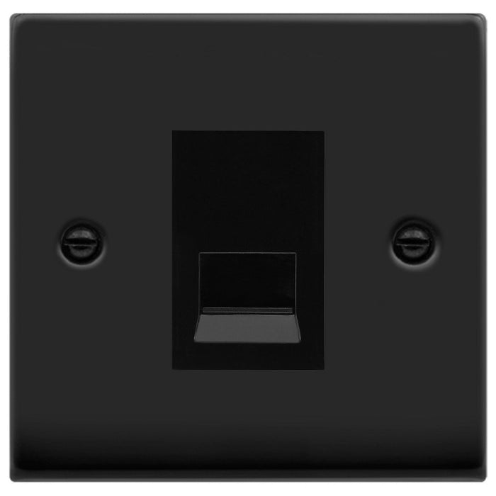 Click Deco Matt Black RJ11 Socket VPMB115MBK | RS Electrical Supplies
