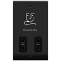 Click Deco Matt Black Shaver Socket VPMB100BK