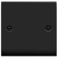 Click Deco Matt Black Single Blank Plate VPMB060