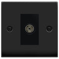 Click Deco Matt Black TV Socket VPMB065MBK