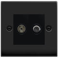 Click Deco Matt Black TV and Satellite Socket VPMB157MBK