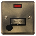 Click Deco Plus Antique Brass 13A Fused Connection Unit with Neon and Flex DPAB553BK Available from RS Electrical Supplies