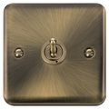 Click Deco Plus Antique Brass 1G Toggle Switch DPAB421 Available from RS Electrical Supplies