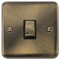 Click Deco Plus Antique Brass 20A Double Pole Switch DPAB722BK Available from RS Electrical Supplies