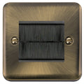 Click Deco Plus Antique Brass 2G Cable Brush Outlet DPABBRUSHBK Available from RS Electrical Supplies