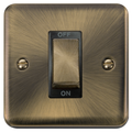 Click Deco Plus Antique Brass 45A Cooker Switch DPAB500BK Available from RS Electrical Supplies