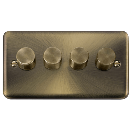 Click Deco Plus Antique Brass 4G LED Dimmer Switch DPAB164 Available from RS Electrical Supplies