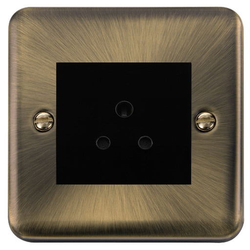 Click Deco Plus Antique Brass 5A Unswitched Socket DPAB038MBK Available from RS Electrical Supplies