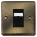 Click Deco Plus Antique Brass Cat5e Data Socket DPABRJ45BK Available from RS Electrical Supplies