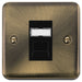 Click Deco Plus Antique Brass Cat6 Data Socket DPABRJ456BK Available from RS Electrical Supplies