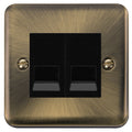 Click Deco Plus Antique Brass Double Master Telephone DPAB121MBK Available from RS Electrical Supplies