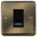 Click Deco Plus Antique Brass RJ11 Socket DPAB115MBK Available from RS Electrical Supplies