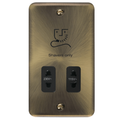 Click Deco Plus Antique Brass Shaver Socket DPAB100BK Available from RS Electrical Supplies
