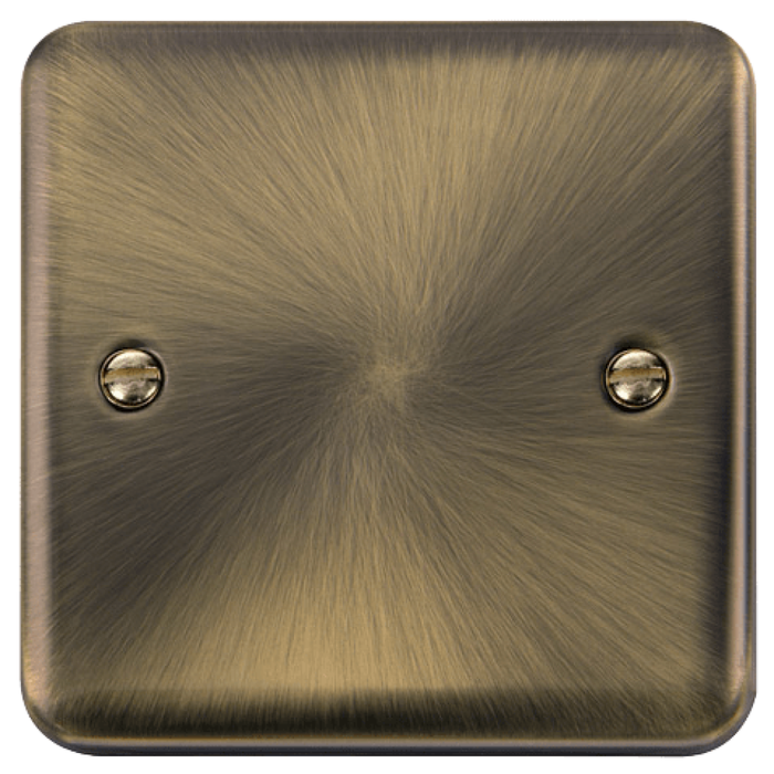 Click Deco Plus Antique Brass Single Blank Plate DPAB060 Available from RS Electrical Supplies