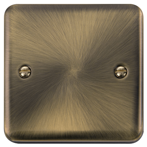 Click Deco Plus Antique Brass Single Blank Plate DPAB060 Available from RS Electrical Supplies