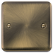 Click Deco Plus Antique Brass Single Blank Plate DPAB060 Available from RS Electrical Supplies