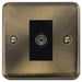 Click Deco Plus Antique Brass TV Socket DPAB065BK Available from RS Electrical Supplies