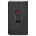 Click Deco Plus Black Nickel 45A Cooker Switch with Neon DPBN503BK