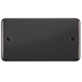 Click Deco Plus Black Nickel Double Blank Plate DPBN061