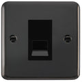 Click Deco Plus Black Nickel Slave Telephone Socket DPBN125MBK