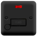 Click Deco Plus Matt Black 13A Fused Connection Unit with Neon and Flex DPMB553BK