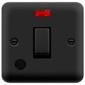 Click Deco Plus Matt Black 20A Double Pole Switch with Neon and Flex DPMB523BK