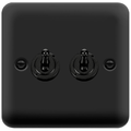 Click Deco Plus Matt Black 2G Toggle Switch DPMB422