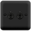 Click Deco Plus Matt Black 2W & Int Toggle Switch DPMB4225