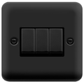 Click Deco Plus Matt Black 3G Light Switch DPMB413BK