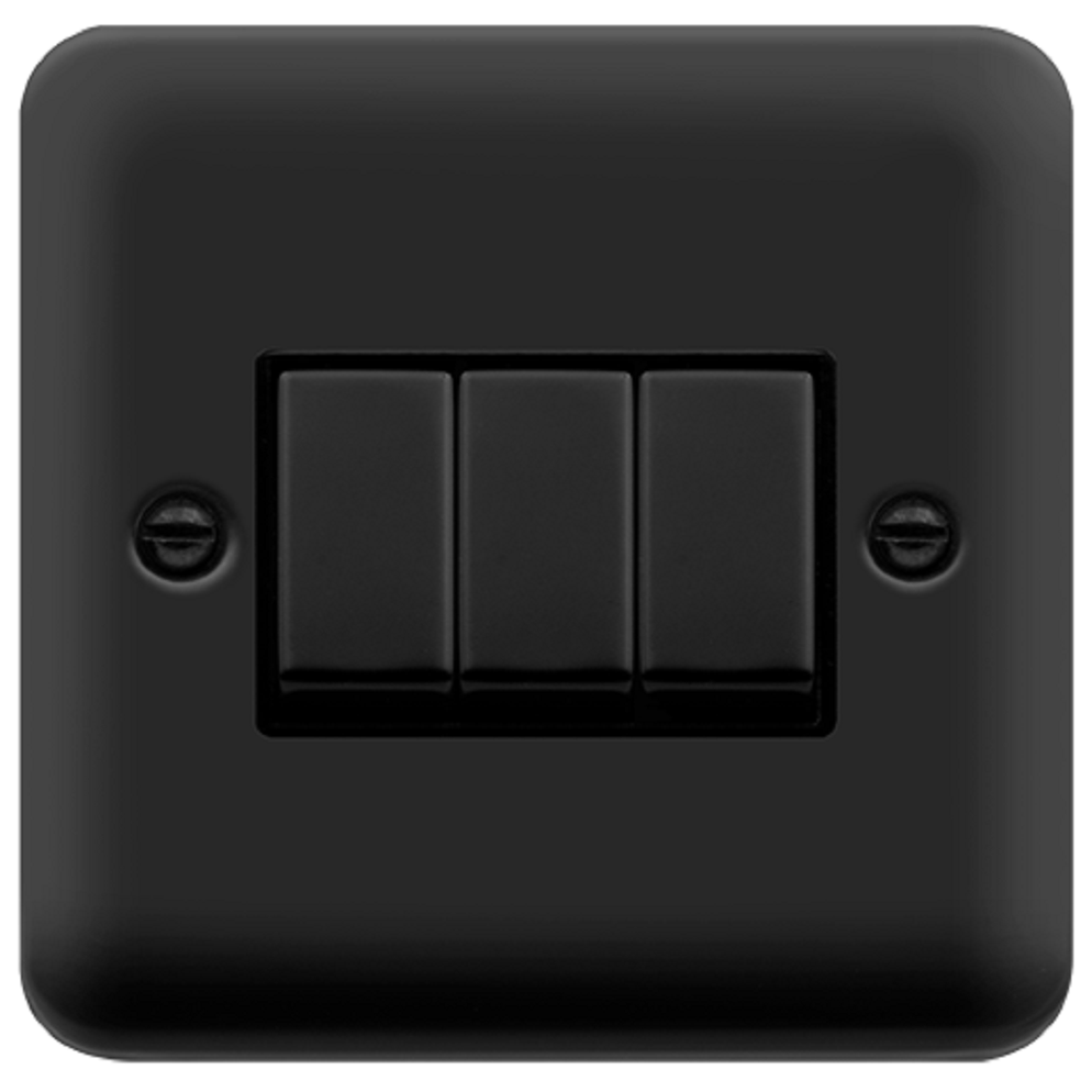 Click Click Click Switch Light Click Deco Plus Matt Black 3G Light Switch DPMB413BK | RS Electrical ...