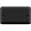 Click Deco Plus Matt Black Double Blank Plate DPMB061
