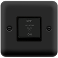 Click Deco Plus Matt Black 10A Fan Isolator Switch DPMB520BK