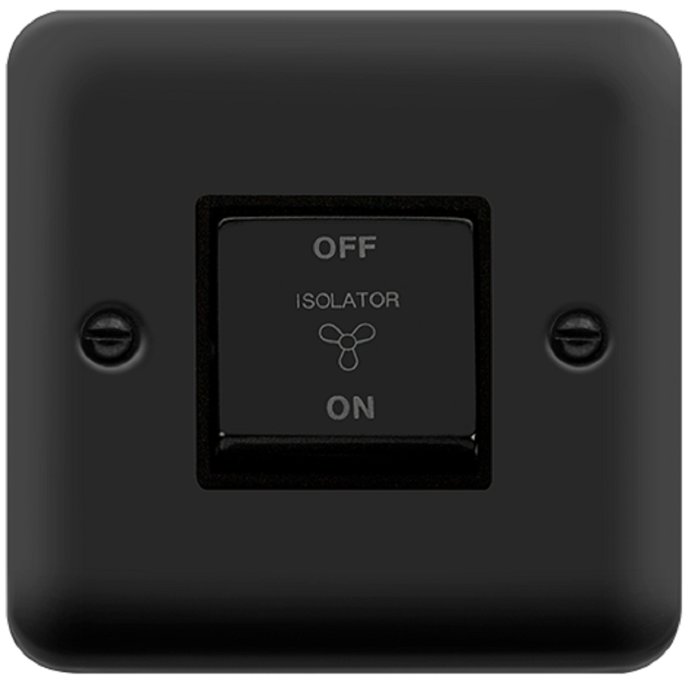 Click Deco Plus Matt Black 10A Fan Isolator Switch DPMB520BK | RS ...