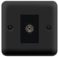 Click Deco Plus Matt Black Isolated TV Socket DPMB158MBK