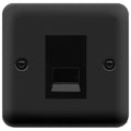 Click Deco Plus Matt Black RJ11 Socket DPMB115MBK