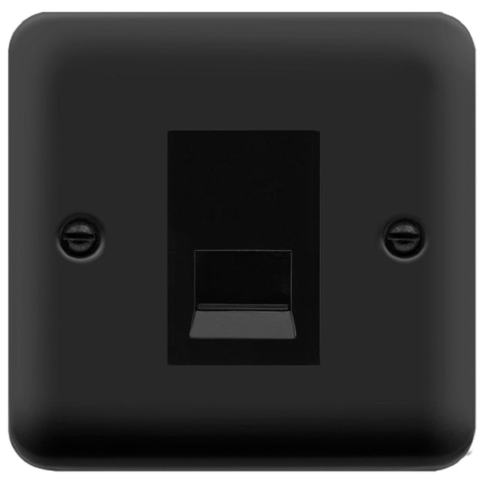 Click Deco Plus Matt Black RJ11 Socket DPMB115MBK | RS Electrical Supplies