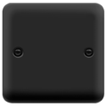 Click Deco Plus Matt Black Single Blank Plate DPMB060
