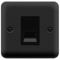 Click Deco Plus Matt Black Slave Telephone Socket DPMB125MBK