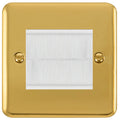 Click Deco Plus Polished Brass 2G Cable Brush Outlet DPBRBRUSHWH