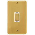 Click Deco Plus Polished Brass 45A Cooker Switch DPBR502WH