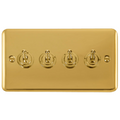 Click Deco Plus Polished Brass 4G Toggle Switch DPBR424