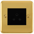 Click Deco Plus Polished Brass 5A Unswitched Socket DPBR038MBK