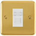 Click Deco Plus Polished Brass Cat5e Data Socket DPBRRJ45WH
