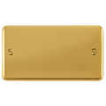 Click Deco Plus Polished Brass Double Blank Plate DPBR061