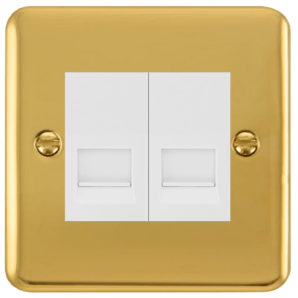 Click Deco Plus Polished Brass Double Master Telephone DPBR121MWH | RS ...